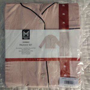 Members mark pink pajama set xlarge ladies nwt